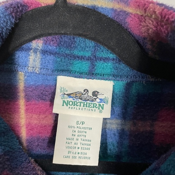 Northern Reflections Blue and Pink Plaid Long Sleeve Shacket Small - Picture 7 of 7